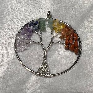 Tree of life pendant includes stainless steel chain
